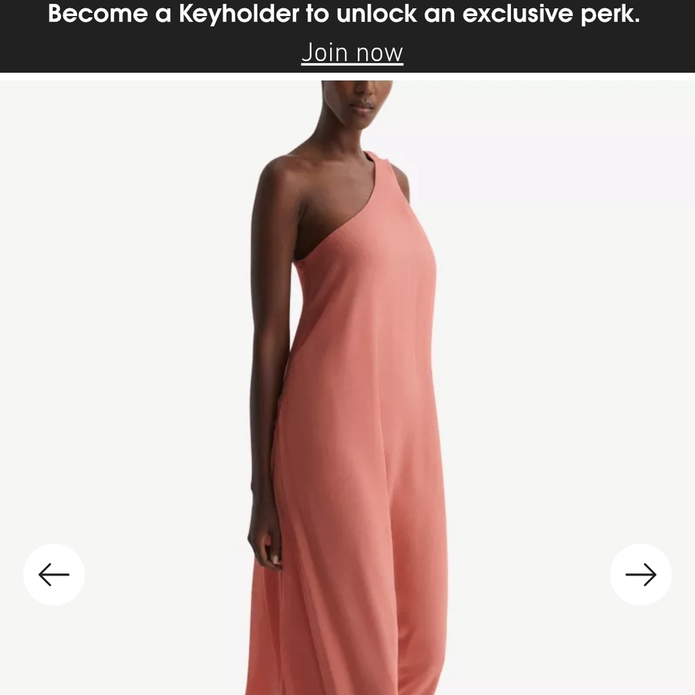 Reiss One Shoulder Dress in Coral